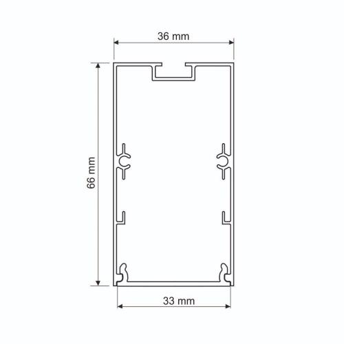 ELMARK - LED PROFILE  S36 50W 4000K GREY 99SM36S4050/GR