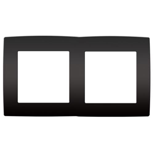 ACA LIGHTING - PRIME 2 GANG FRAME IP20 MATT ANTHRACITE 1000119105
