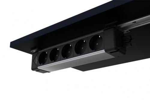 DIGITEL - Контакт за монтаж на плот/бюро Inox, Шуко, 5x контакт UNDER DESK LEGS