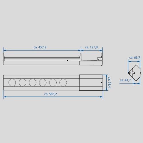 BACHMANN - CASIA universal socket ALU 4xsocket (923.006)