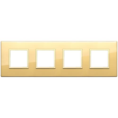 VIMAR - 21669.G09 - Plate 8M (2+2+2+2) 71mm polished gold