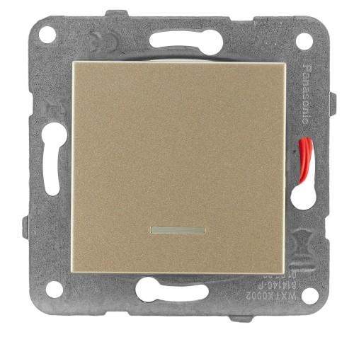 PANASONIC - One-way Switch, Illuminated WKTT00022BR‐EU1 bronze