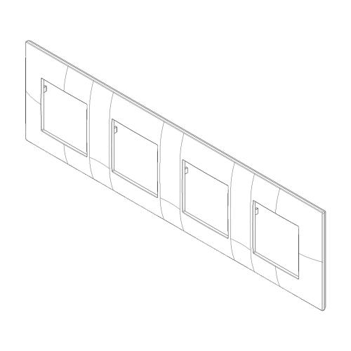 VIMAR - 09668.23 Рамка 2+2+2+2М немски стандарт цвят матов титан NEVE UP