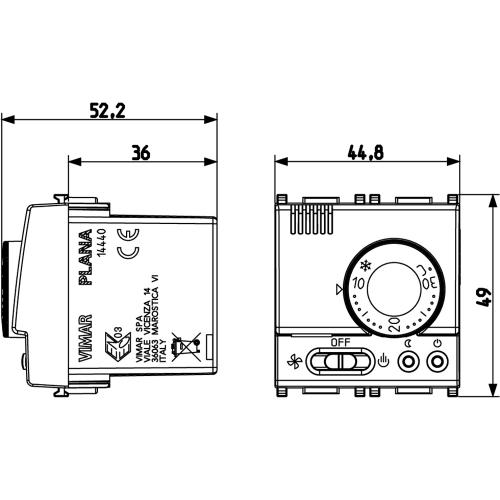 VIMAR - 14440 - Thermostat 230V white