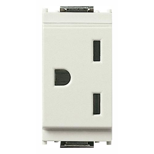VIMAR - 16247.B - 2P+E 15A USA outlet white
