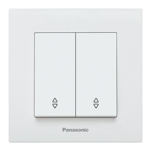 PANASONIC - 2-gang Two-way Switch, Complete WKTC0011-2WH Karre Plus