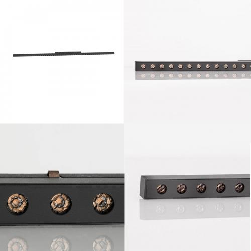 NOVA LUCE - LED Димируем модул за шина  Д:100, В:3 см.  9136144  PLANET ⚡ 26W ⚡ DC48V ⚡ Philips 2080lm ⚡ >90 ⚡ 3000K ⚡ IP20 ✴ Пясъчно черен 
