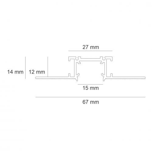 POLARIS LIGHTING - Магнитен LED профил 15PCB TRIMLESS 3m Черен PL1306
