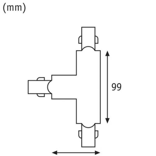 PAULMANN - 91380  ProRail3 connector T-piece left✴167.5x101mm⚡max. 3680W✴black