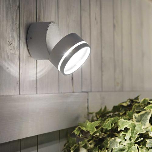 IDEAL LUX -   IP54 285450 OMEGA AP ROUND ANTRACITE 3000K