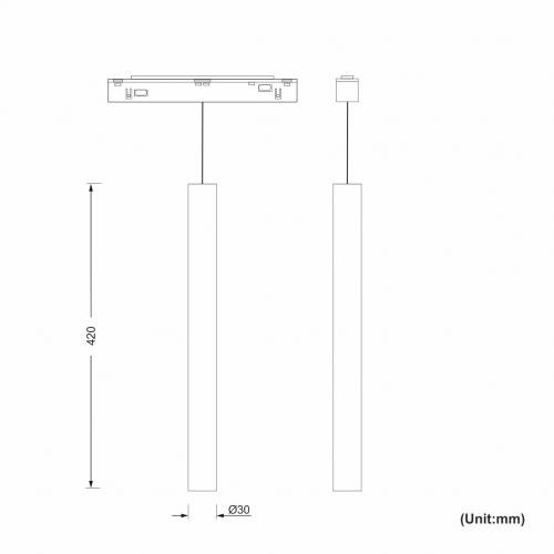 POLARIS LIGHTING - Magnetic LED module PIPE MAGNET 23mm PL1032 6W 65lm/W 390lm 3000K 