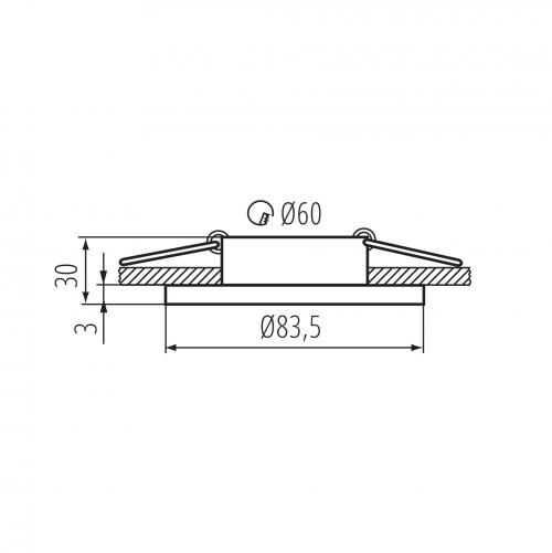 KANLUX - Луна влагозащитена бяла квадратна IP44 TALU  DSO-B (39542 )
