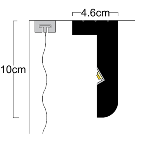 ADORN - Декоративен корниз за индиректно-осветление P-02 LightForm™ 4.6 x 10 x 200 cm