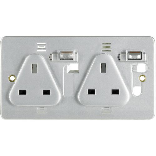 Socket Outlet B.tech BTICINO - HC415 socket outlet - 2 gang DP double earth 13 AMP - Tech