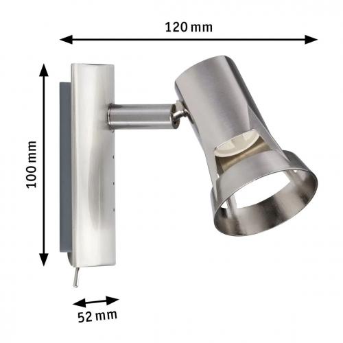 PAULMANN - LED Spotlight  66698   TEJA ⚡ GU10 ⚡ 230V ⚡ max. 10W dimmable ✴ Nickel satin