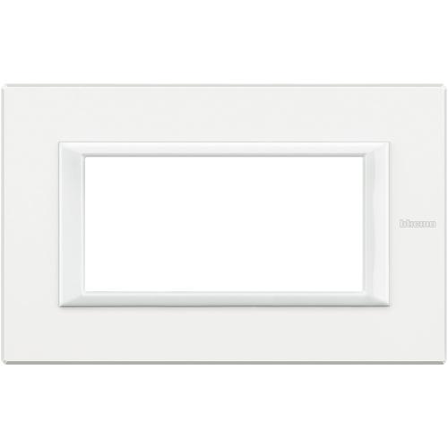 BTICINO - HA4804HD Rectangular cover plate 4 modules - Monochrome white 