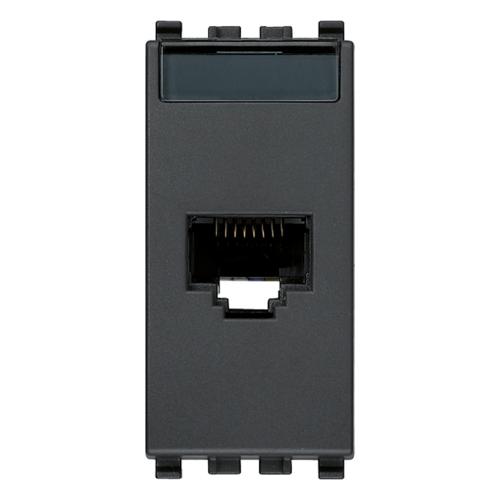 VIMAR - 20339.15 - RJ45 Cat6A Netsafe UTP Интернет розетка Сив EIKON