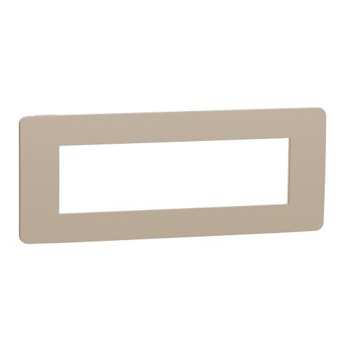 SCHNEIDER ELECTRIC - NU270727 New Unica - cover frame - 1 gang - 7 module - cappuccino/ ivory