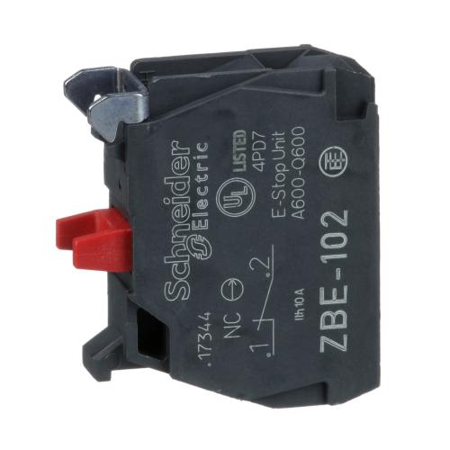 SCHNEIDER ELECTRIC - Contact block screw on terminal 1NC Ø22mm ZBE102