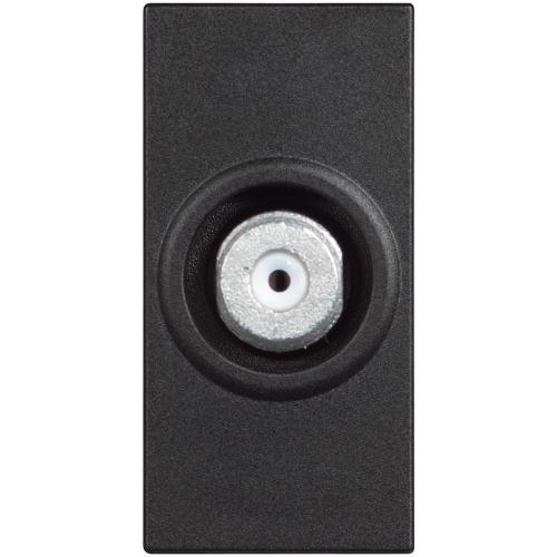 BTICINO - RG4202F TV socket type-F coaxial socket - impedance 75 ohm - screw hook - 1 module - black