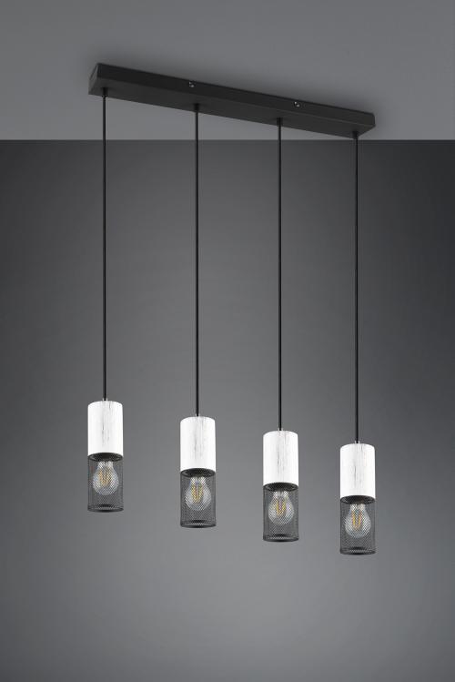 TRIO - Пендел TOSH –  304300434 4xE27 · max. 40W бял / черен