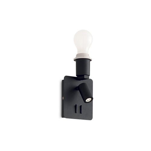 IDEAL LUX - Аплик   GEA MAP2 SQUARE  239545 NERO E27/LED max 1+1 x 60/3W