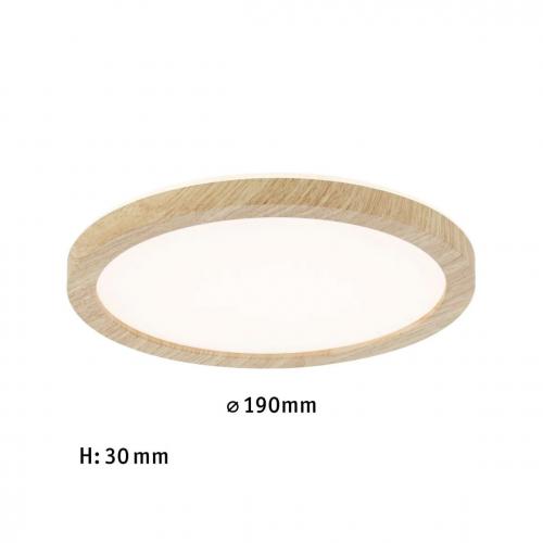 PAULMANN - LED Панел  71027  LED Panel Atria Shine Backlight IP44 rund 190mm ◾11,2W ◾850lm◾ 3000K✴Дърво 