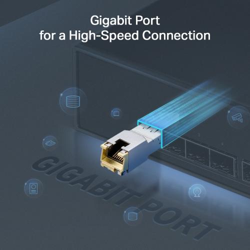 OMADA - Модул за оптични връзки SFP Module 1000BASE-T RJ45, 1.25 Gbps, 100m  SM331T
