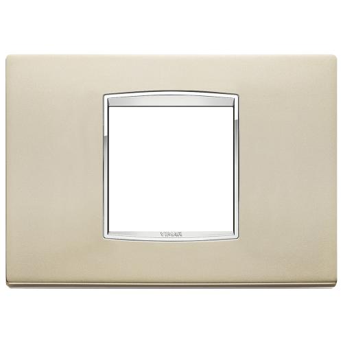 VIMAR - 20652.C22 - Eikon Chrome Рамка 2М италиански стандарт Satin nickel