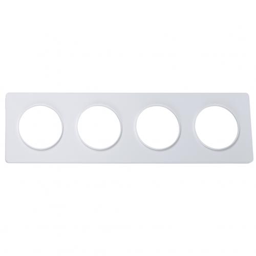 SCHNEIDER ELECTRIC - S520808 Odace - Touch - cover frame - 4 gangs H/V71 - white & white border