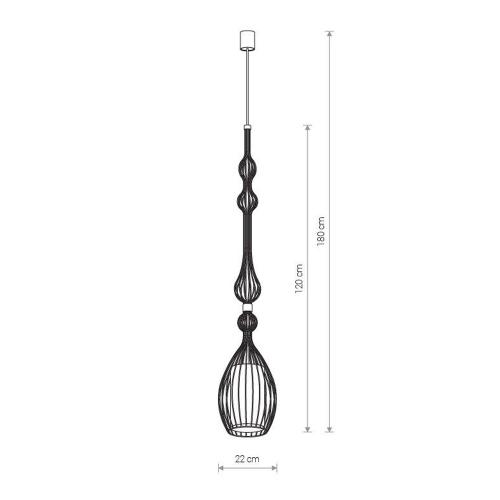 NOWODVORSKI - pendant luminaire   ABI BLACK L 8864