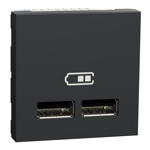 SCHNEIDER ELECTRIC - NU341854 double USB Type A  5V 2.4A antracite