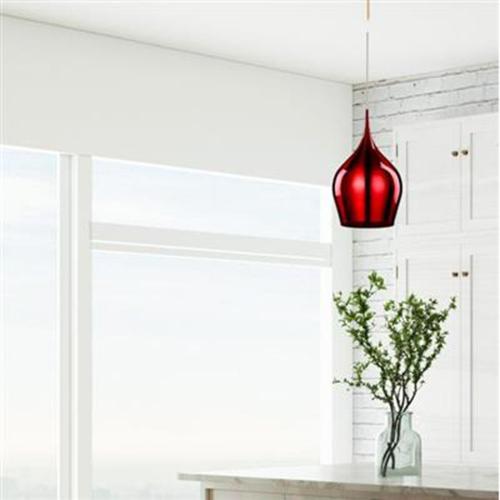 SEARCHLIGHT - Pedant Vibrant Metallic Red Metal  6461-26RE