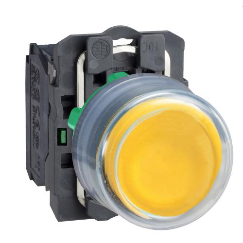 SCHNEIDER ELECTRIC - Push button yellow with a lid 1NO Ø22mm XB5 XB5AP51