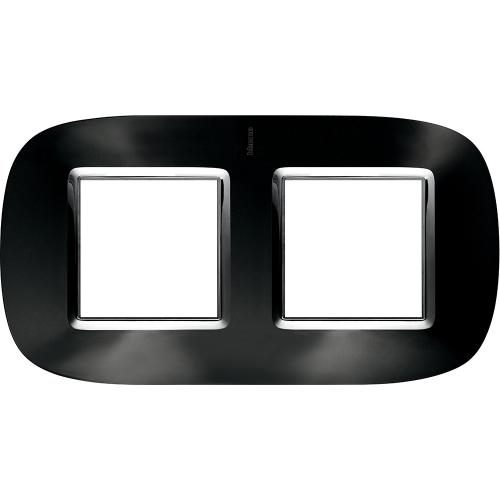 BTICINO - HB4802/2XS Elliptical cover plate 2х2modules - anthracite metal