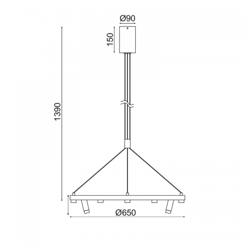 ACA LIGHTING - LED Полилей  JNBP48LED65WH