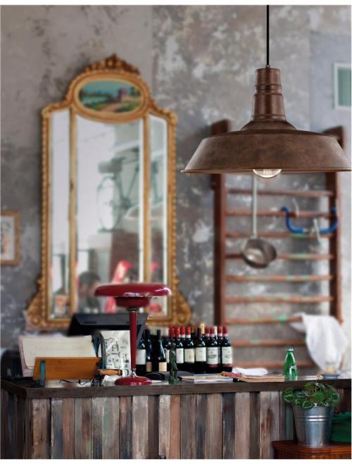 NOVA LUCE - pendant luminaire OSTERIA 620201 E27 1x60W Bulb Excluded D: 46 H1: 26 H2: 115 cm