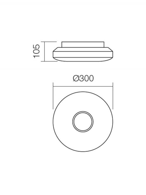 SMARTER - плафон LUNAR  01-695 E27, 2 x max. 42W, IP44