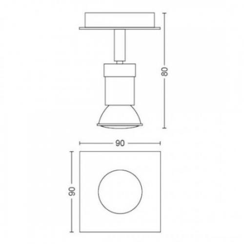 PHILIPS - Спот CARREA 1x50W GU10 55030.17.PN