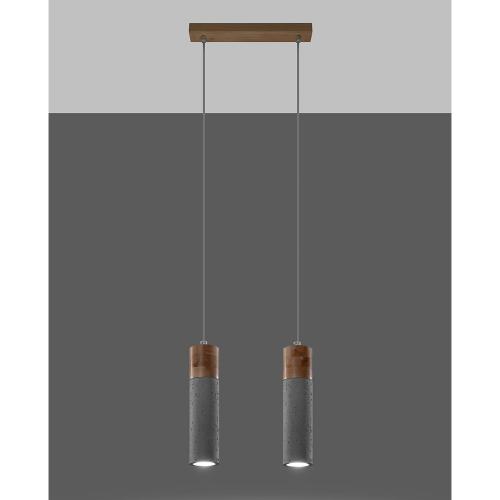 SOLLUX - Pendant ZANE 2  grey SL.0966