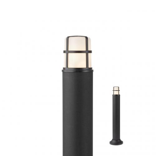 SMARTER - Garden pillar TRITON 90195 black, opal E27 28W IP54