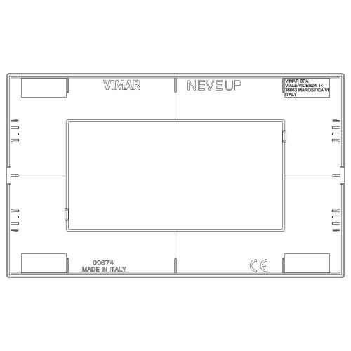 VIMAR - 09674.11 Рамка 4М италиански стандарт цвят матово бял NEVE UP