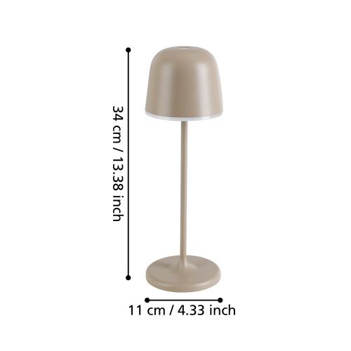 EGLO - table light MANNERA Ø:110mm 2,2W 200lm 3000K USB-port - 900461