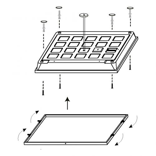 EGLO - 33929 PLAGLIARONE LED 20W, 2850lm, 4000K
