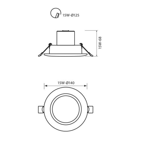 VIVALUX - LED луна TONI LED 15W WW 3000K VIV004099