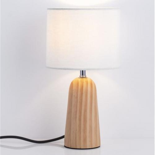 NOVA LUCE - Нощна лампа   D:16 H:30cm    9001080  OBY ⚡ LED E27 ⚡ 1x12Watt ⚡100-240Volt ⚡ IP20 ✴ Дърво /Бял
