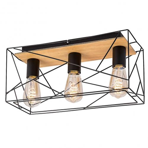 RABALUX - Ceiling lamp BLACK BOIRE 71023 E27 3X40W 
