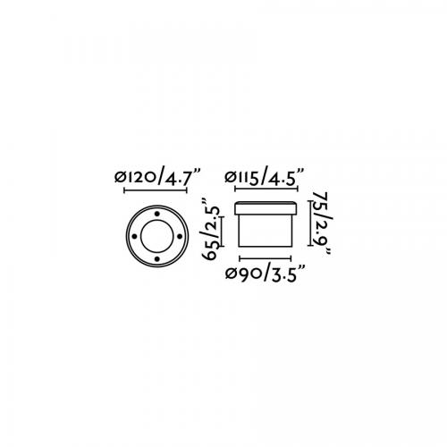 FARO - LIO recessed lamp matt nickel Ref.71495  IP67