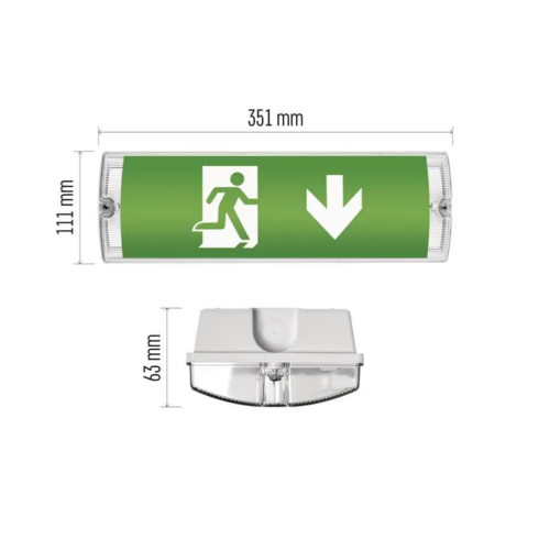 EMOS - LED Emergency Bulkhead NESSI 3W 3h IP65 NESSI  ZN1110