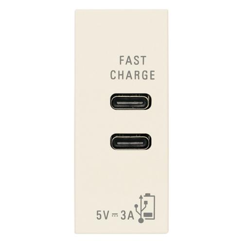 VIMAR - 30292.CCC USB Модул Linea, C+C 15W 3A 5V 1M, Canvas